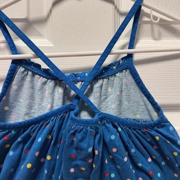 Hanna Andersson Knit Dress Size 10 Blue Polka Dots - Picture 4 of 8